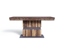 Tisch >MATTHEW< mit Auszug in Old-Wood-Optik 160-215 x 75 x 90 cm (BxHxT)