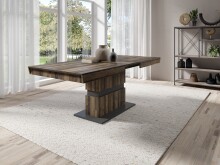 Tisch >MATTHEW< mit Auszug in Old-Wood-Optik 160-215 x 75 x 90 cm (BxHxT)