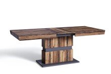 Tisch >MATTHEW< mit Auszug in Old-Wood-Optik 160-215 x 75 x 90 cm (BxHxT)
