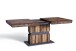 Tisch >MATTHEW< mit Auszug in Old-Wood-Optik 160-215 x 75 x 90 cm (BxHxT)
