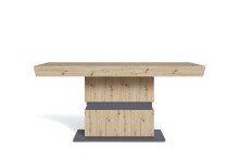Tisch >MATTHEW< mit Auszug in Eiche-Optik 160-215 x 75 x 90 cm (BxHxT)