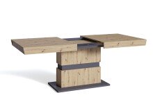 Tisch >MATTHEW< mit Auszug in Eiche-Optik 160-215 x 75 x 90 cm (BxHxT)