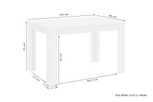 Tisch >NEPAL< in Beton-Optik 120 x 75 x 80 cm (BxHxT)