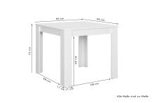 Tisch >NEPAL< in Eiche-Optik 90 x 75 x 90 cm (BxHxT)