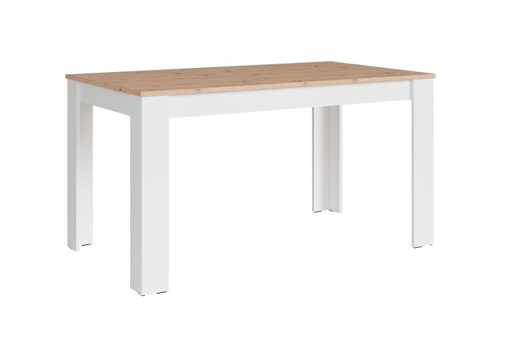 Tisch >NORI< in Weiß/Eiche-Optik 120 x 75 x 80 cm (BxHxT)