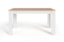 Tisch >NORI< in Weiß/Eiche-Optik 120 x 75 x 80 cm (BxHxT)