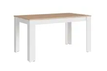 Tisch >NORI< in Weiß/Eiche-Optik 140 x 75 x...