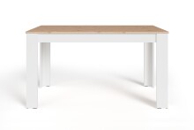 Tisch >NORI< in Weiß/Eiche-Optik 140 x 75 x 80 cm (BxHxT)