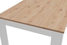 Tisch >NORI< in Weiß/Eiche-Optik 140 x 75 x 80 cm (BxHxT)
