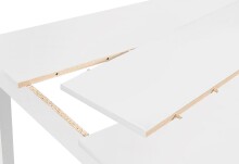 Tisch >NORI< in Weiß, Einlage Schwarz/Weiß 140 x 75 x 80 cm (BxHxT)