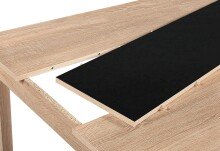 Tisch >NORI< in Eiche-Optik, Einlage Schwarz/Weiß 140 x 75 x 80 cm (BxHxT)