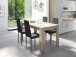 Tisch >NORI< in Eiche-Optik, Einlage Schwarz/Weiß 140 x 75 x 80 cm (BxHxT)