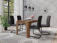 Tisch >NORI< in Old-Wood-Optik/Anthrazit 140 x 75 x 80 cm (BxHxT)