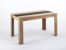 Tisch >NORI< in Eiche-Optik, Einlage Schwarz/Weiß 160 x 75 x 90 cm (BxHxT)