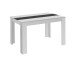 Tisch >NORI< in Weiß, Einlage Schwarz/Weiß 160 x 75 x 90 cm (BxHxT)