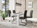 Tisch >NORI< in Weiß, Einlage Schwarz/Weiß 160 x 75 x 90 cm (BxHxT)