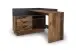Winkelschreibtisch >BELFAST< in Old-Wood/Anthrazit 129 x 83,5 x 105 cm (BxHxT)