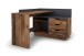 Winkelschreibtisch >BELFAST< in Old-Wood/Anthrazit 129 x 83,5 x 105 cm (BxHxT)