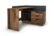 Winkelschreibtisch >BELFAST< in Old-Wood/Anthrazit 129 x 83,5 x 105 cm (BxHxT)