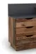 Winkelschreibtisch >BELFAST< in Old-Wood/Anthrazit 129 x 83,5 x 105 cm (BxHxT)