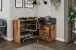 Winkelschreibtisch >BELFAST< in Old-Wood/Anthrazit 129 x 83,5 x 105 cm (BxHxT)