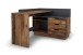 Winkelschreibtisch >BELFAST< in Old-Wood/Anthrazit 129 x 83,5 x 105 cm (BxHxT)