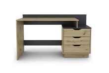Schreibtisch >BELFAST< in Eiche-Optik/Anthrazit 138 x 83,5 x 51,5 cm (BxHxT)