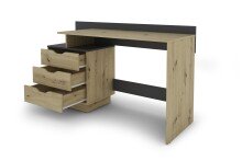 Schreibtisch >BELFAST< in Eiche-Optik/Anthrazit 138 x 83,5 x 51,5 cm (BxHxT)