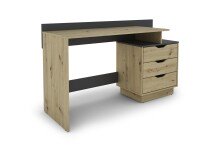 Schreibtisch >BELFAST< in Eiche-Optik/Anthrazit 138...