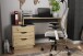 Schreibtisch >BELFAST< in Eiche-Optik/Anthrazit 138 x 83,5 x 51,5 cm (BxHxT)