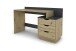 Schreibtisch >BELFAST< in Eiche-Optik/Anthrazit 138 x 83,5 x 51,5 cm (BxHxT)