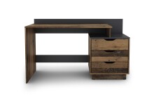 Schreibtisch >BELFAST< in Old-Wood/Anthrazit 138 x 83,5 x 51,5 cm (BxHxT)