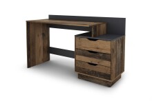 Schreibtisch >BELFAST< in Old-Wood/Anthrazit 138 x 83,5 x 51,5 cm (BxHxT)