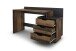 Schreibtisch >BELFAST< in Old-Wood/Anthrazit 138 x 83,5 x 51,5 cm (BxHxT)
