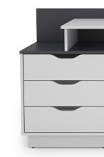 Schreibtisch >BELFAST< in Weiß/Anthrazit 138 x 83,5 x 51,5 cm (BxHxT)