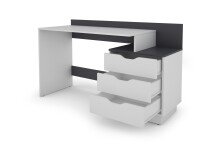 Schreibtisch >BELFAST< in Weiß/Anthrazit 138 x 83,5 x 51,5 cm (BxHxT)