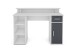Schreibtisch >DIEGO< in Weiß/Anthrazit 120 x 88 x 55 cm (BxHxT)