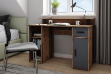Schreibtisch >DIEGO< in Old-Wood-Optik/Anthrazit 120 x 88 x 55 cm (BxHxT)