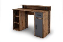 Schreibtisch >DIEGO< in Old-Wood-Optik/Anthrazit 120 x 88 x 55 cm (BxHxT)