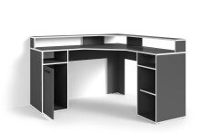 Schreibtisch >FOX< in Anhtrazit/Weiß 139 x...