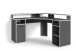 Schreibtisch >FOX< in Anhtrazit/Weiß 139 x 90,8 x 139 cm (BxHxT)