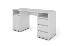 Schreibtisch >LOBO< in Weiß 138 x 75 x 55 cm (BxHxT)