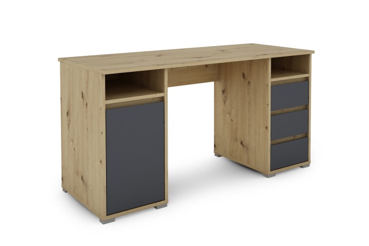 Schreibtisch >LOBO< in Eiche-Optik 138 x 75 x 55 cm (BxHxT)