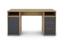 Schreibtisch >LOBO< in Eiche-Optik 138 x 75 x 55 cm (BxHxT)