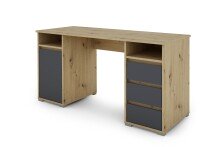 Schreibtisch >LOBO< in Eiche-Optik 138 x 75 x 55 cm (BxHxT)