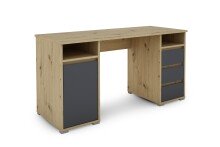 Schreibtisch >LOBO< in Eiche-Optik 138 x 75 x 55 cm...