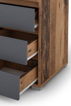 Schreibtisch >LOBO< in Old-Wood-Optik 138 x 75 x 55 cm (BxHxT)