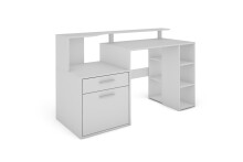 Schreibtisch >LOUIS< in Weiß 140 x 89 x 55 cm...