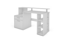 Schreibtisch >LOUIS< in Weiß 140 x 89 x 55 cm (BxHxT)