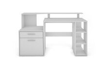 Schreibtisch >LOUIS< in Weiß 140 x 89 x 55 cm (BxHxT)